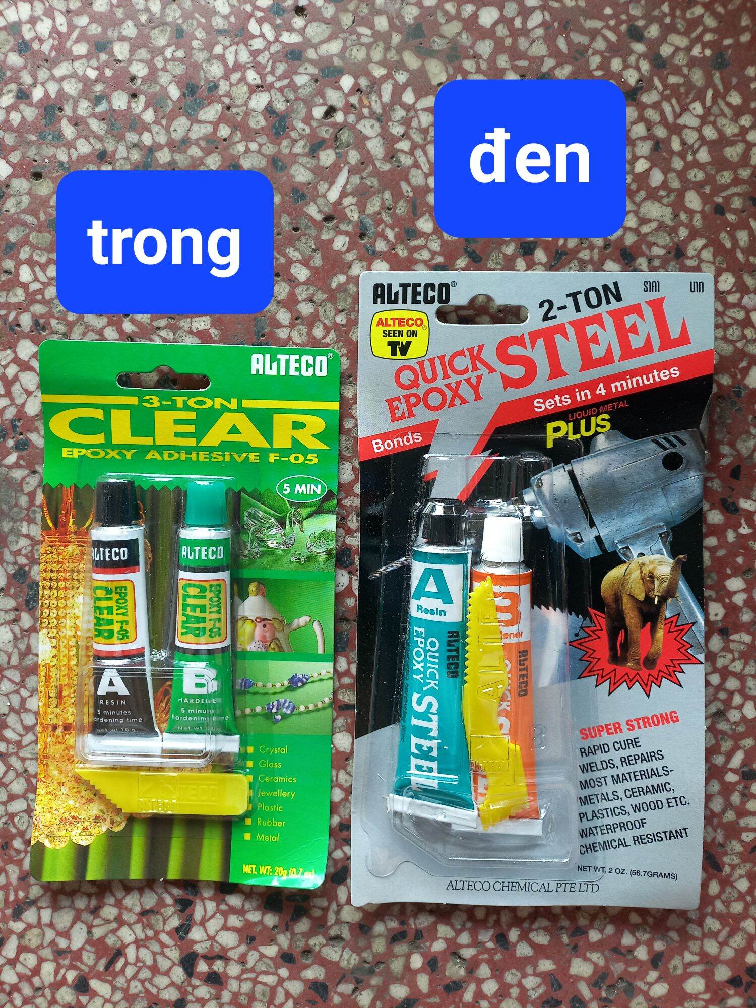 1 vĩ keo AB thái đa năng dùng dán sắt, nhựa, gỗ...