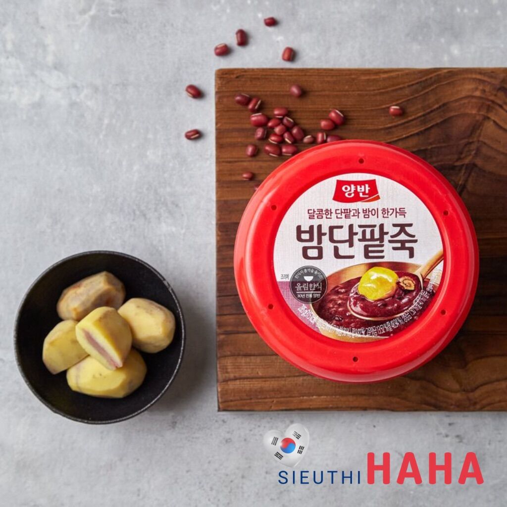 Cháo đậu đỏ hạt dẻ ăn liền hàn quốc dongwon 양반 밤단팥죽 285g