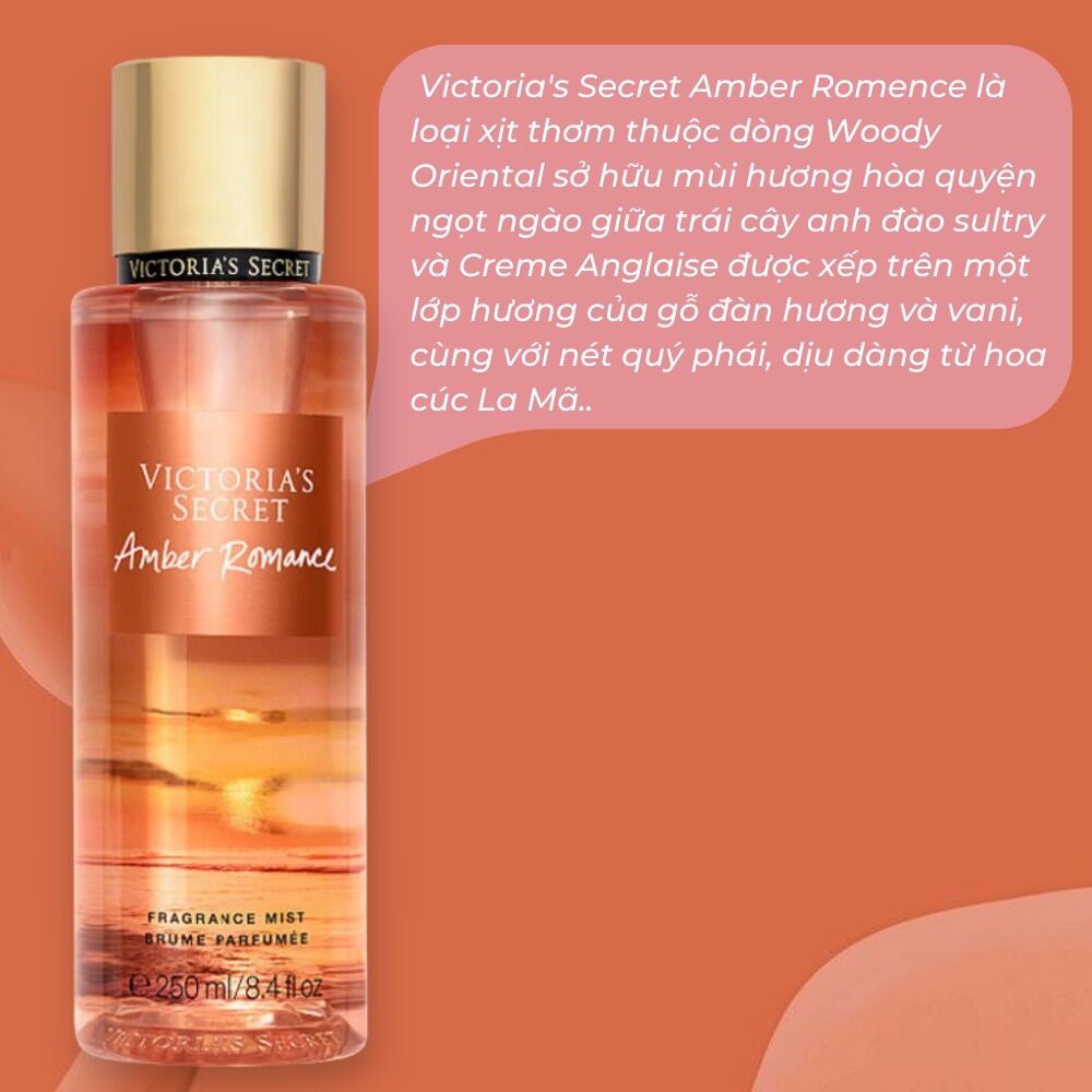 Amber roman xịt thơm toàn thân victoria secret 250ml