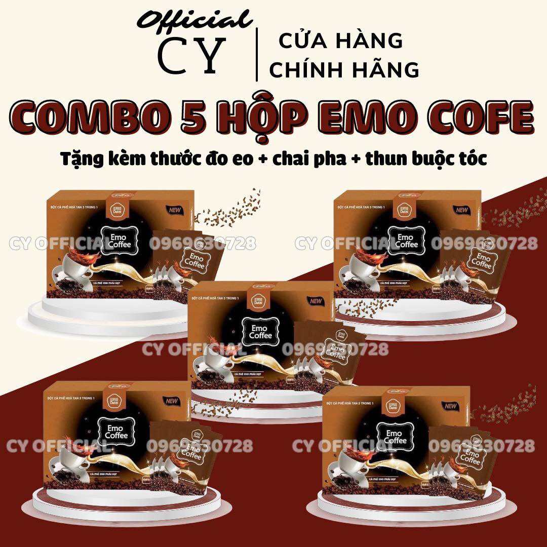 COMBO 5 HỘP EMO COFFEE GIẢM CÂN THƠM NGON GIẢM CÂN EMoSLIM GIẢM 2