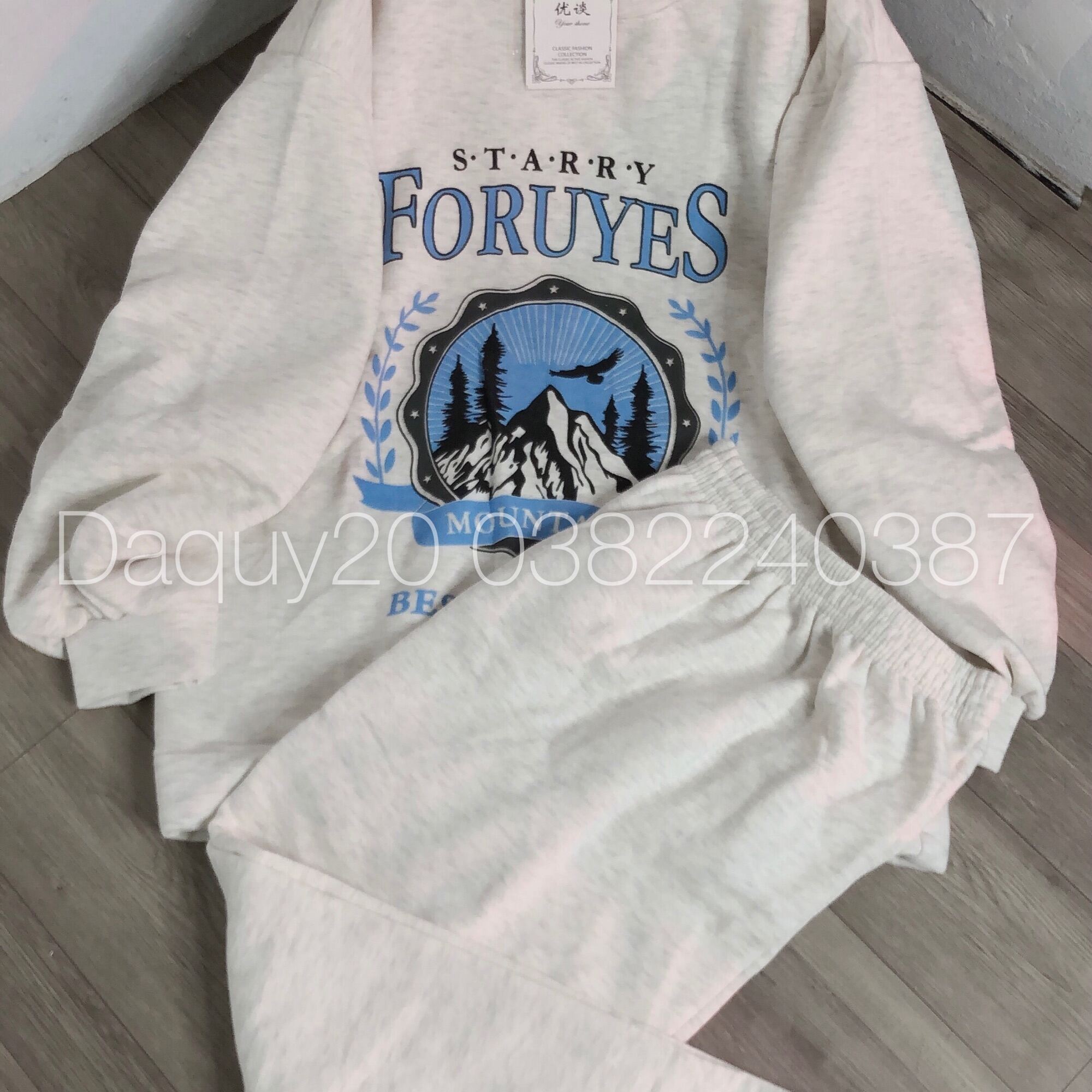 Set bộ nỉ ngoại FORUYES 🌸DAQUY20🌸sét bộ nỉ ngoại Unisex bao chất không xù