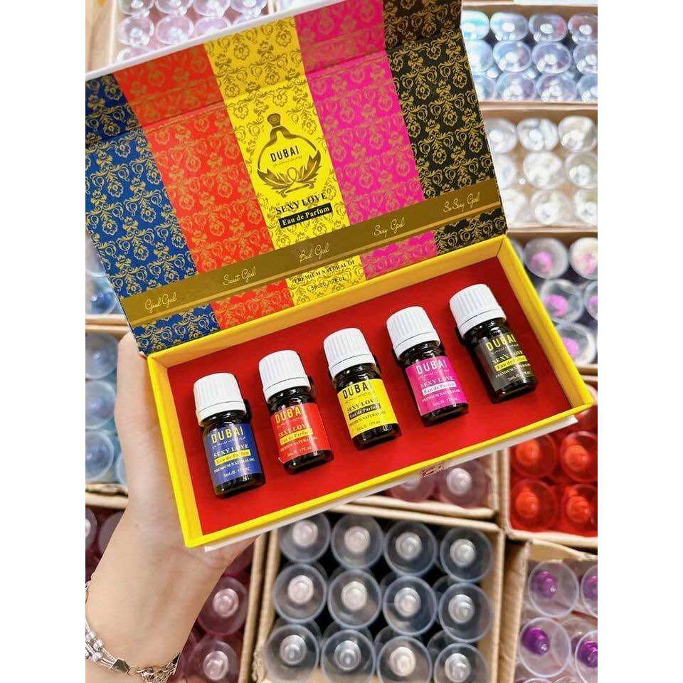 Set 5 chai nước hoa vùng kín dubai mùi thơm quyến rũ