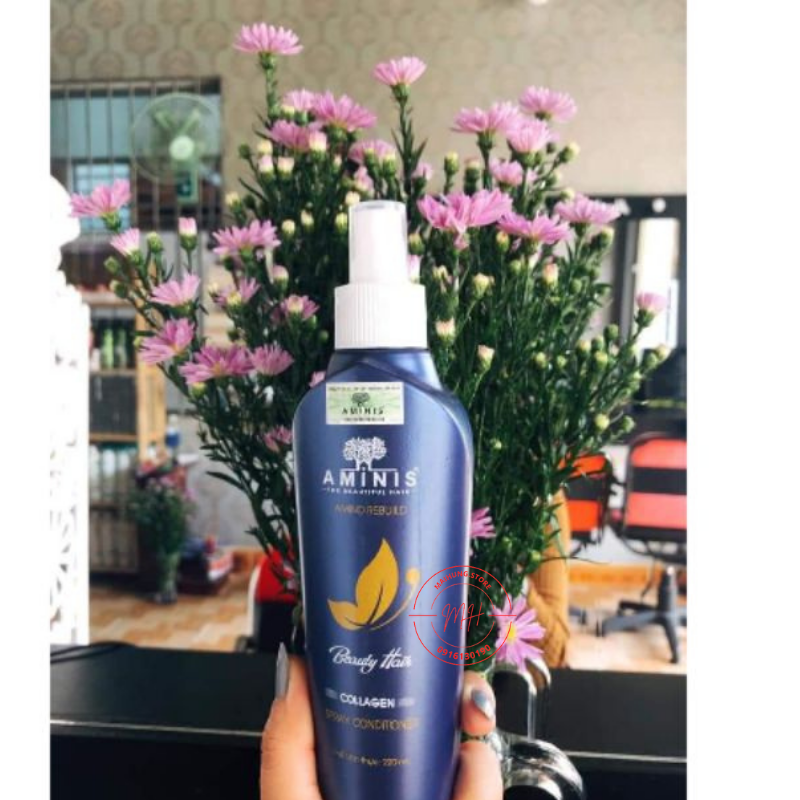 Xịt dưỡng phục hồi chăm sóc tóc Aminis 220ml