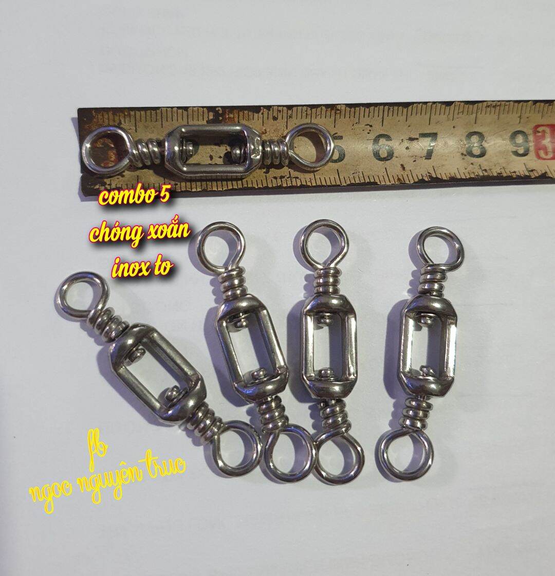 5 chóng xoắn inox to cột xích chân gà