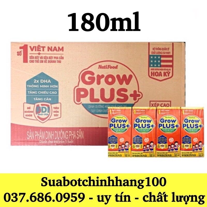 [HCM]Thùng 48 hộp sữa growplus suy dinh dưỡng 180ml - date mới
