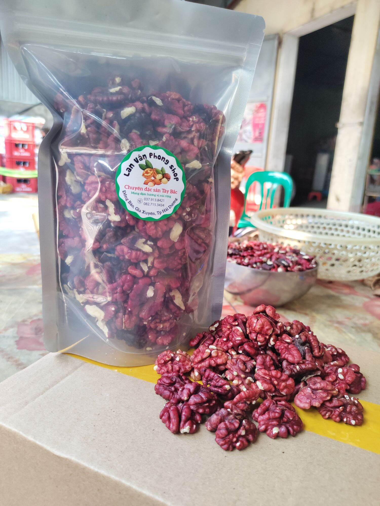 1kg Hạt óc chó đỏ nhập Mỹ