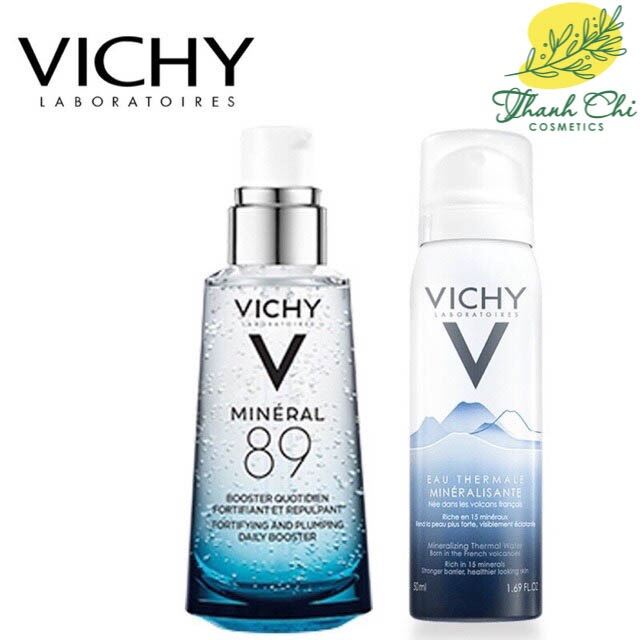 [Sale Chính Hãng] Combo Dưỡng Chất Cô Đặc Vichy Mineral 89 & Nước Khoáng Dưỡng Da Vichy 150Ml