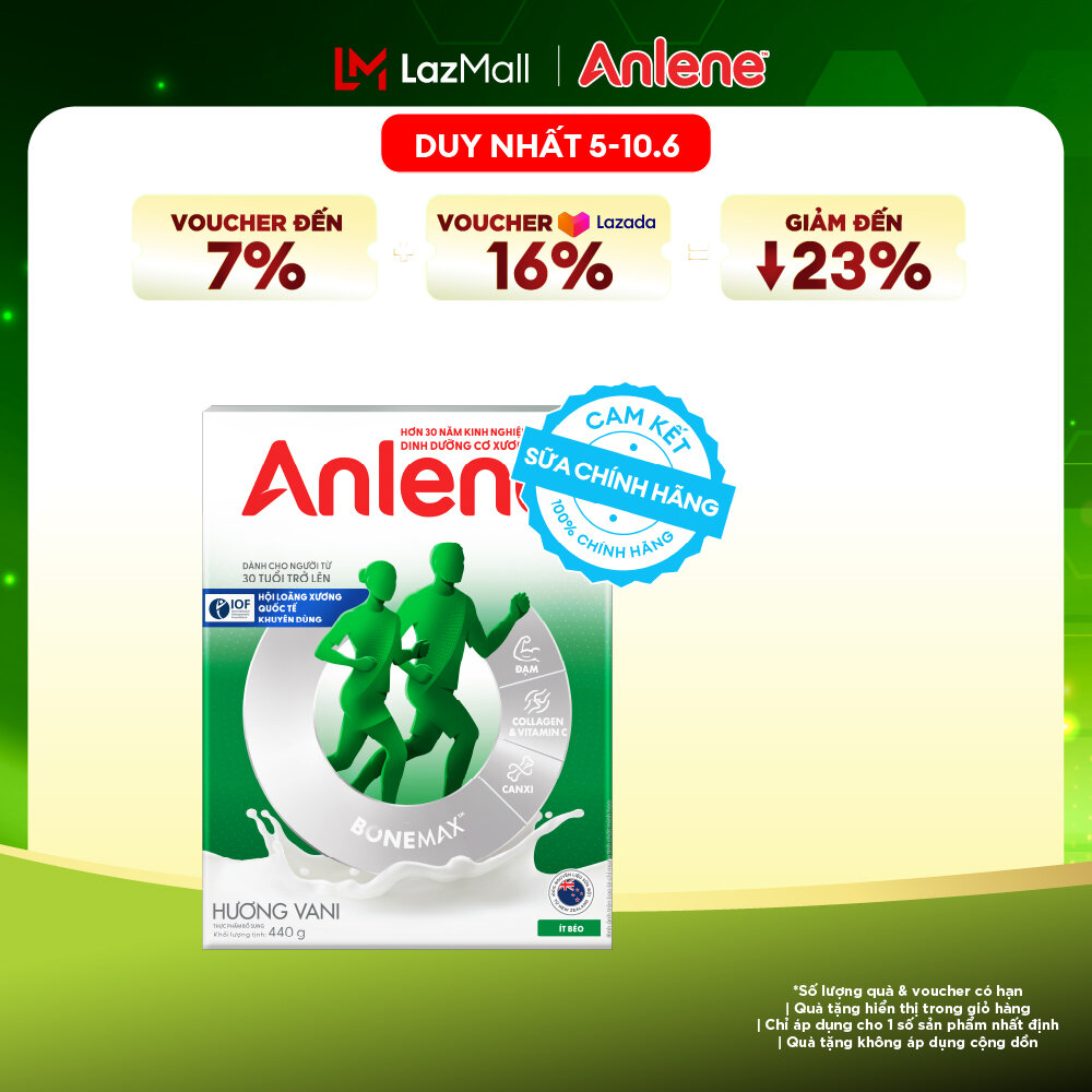 [Voucher giảm đến 26%]Sữa Bột Anlene Hương Vani 440G