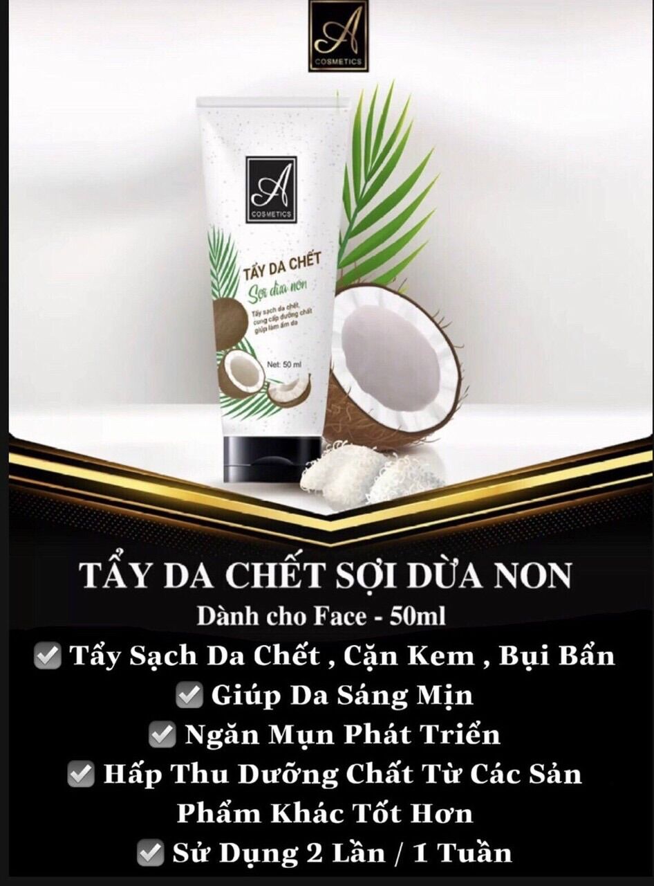 [HCM]TẨY TẾ BÀO DA CHẾT SỢI DỪA NON  DÀNH CHO FACE MẪU MỚI - 120ml