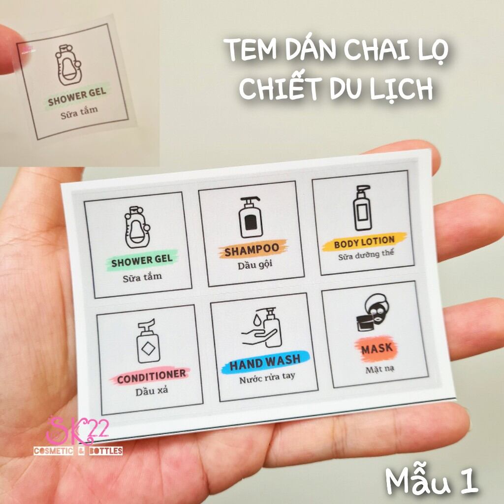 TEM DÁN CHAI LỌ CHIẾT DU LỊCH