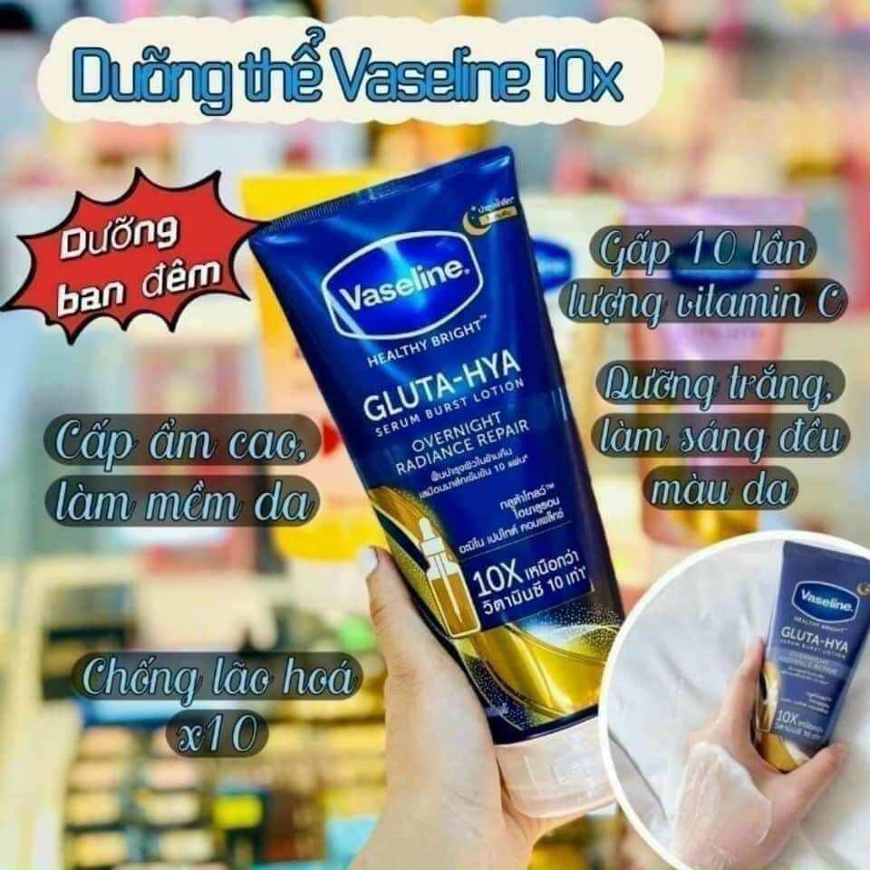 Dưỡng thể vaseline 10x serum gluta-hya 330ml thái lan