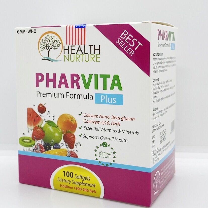 Vitamin tổng hợp PHARVITA PLUS bồi bổ cơ thể, bổ sung khoáng chất,tăng cường đề kháng