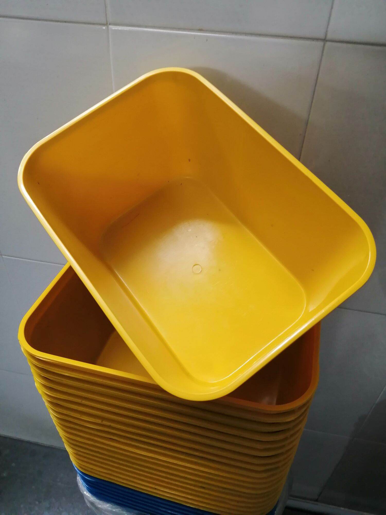 khay nhựa 7l màu vàng nuôi cá- ép cá đẻ - dưỡng cá