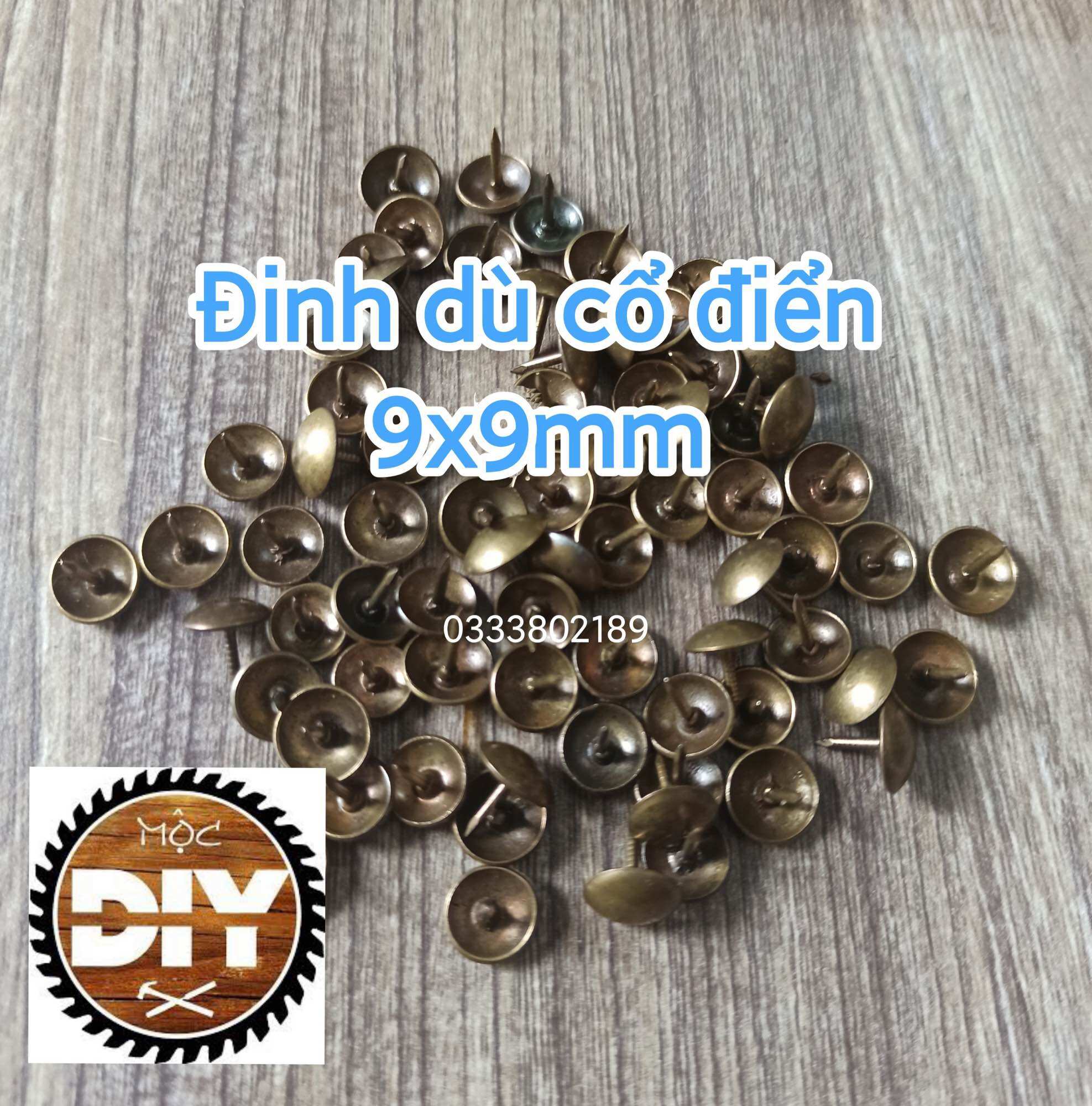 Đinh mũ/ Đinh dù màu đồng cổ điển/ Vàng