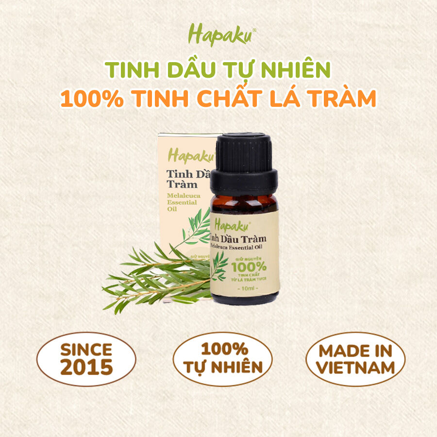 Tinh Dầu Tràm Gió Tự Nhiên Nguyên Chất Hapaku, Tinh Dầu Khử Khuẩn, Tinh Dầu Tắm Cho Trẻ Em, Tinh Dầu Mát-xa Giảm Đau Vai Gáy