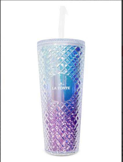 Ly cốc giữ nhiệt giữ lạnh 2 lớp kèm ống hút đa sắc la fonte 760ml - 011563