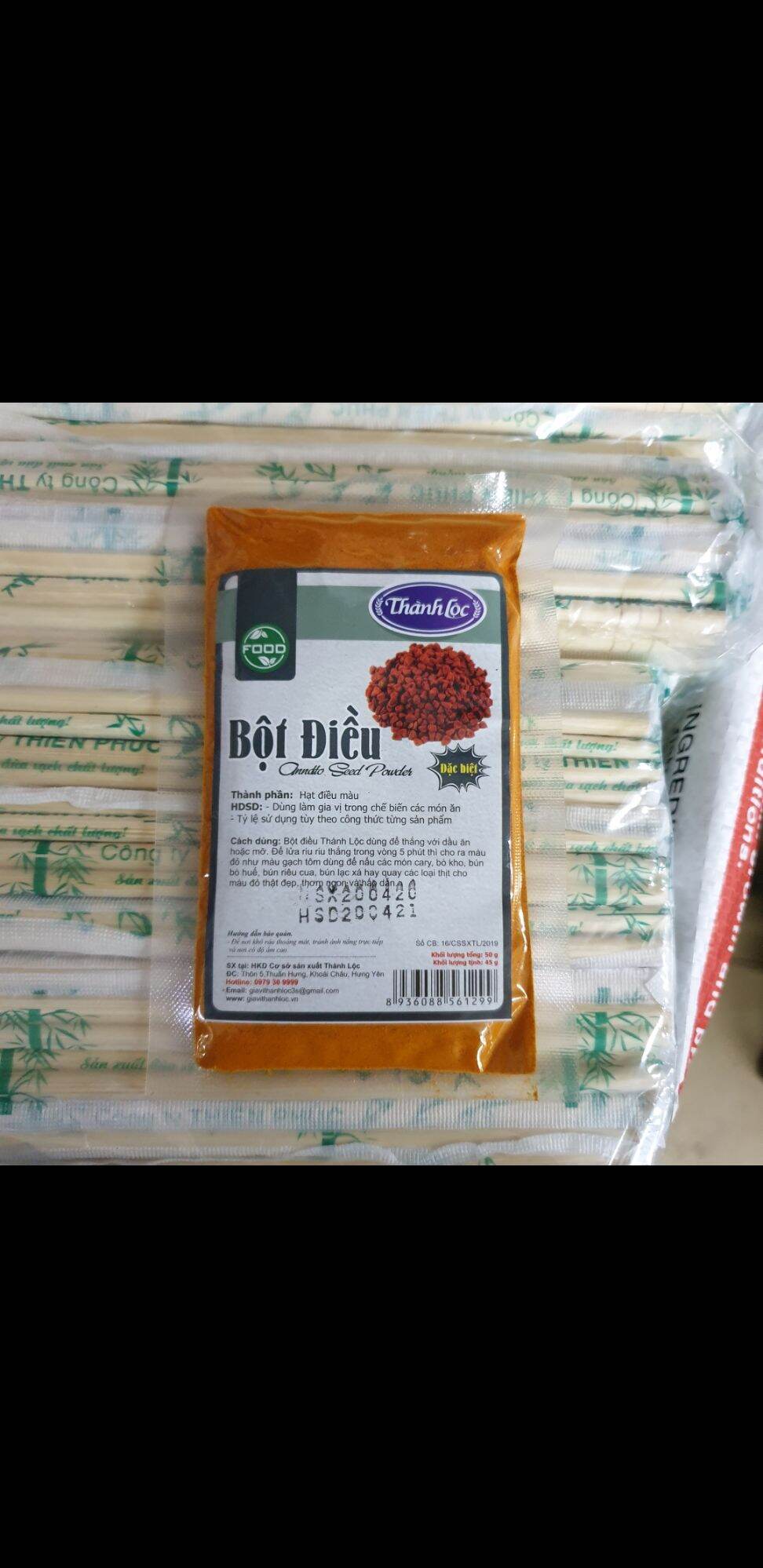 Bột điều đỏ gói 50g