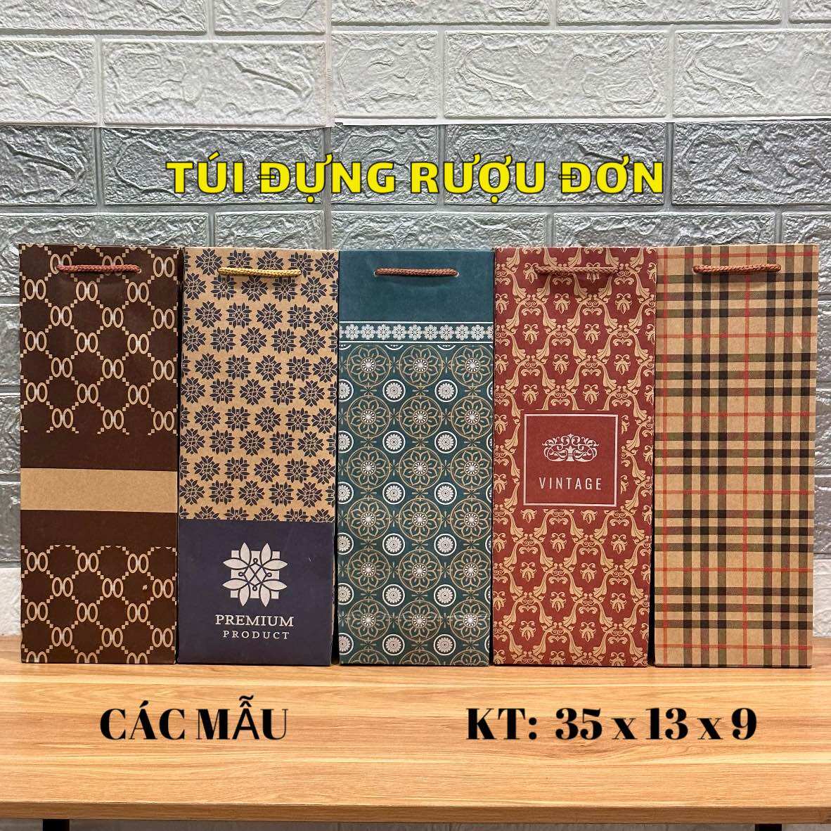 túi giấy đựng rượu combo 100c Túi quà tặng