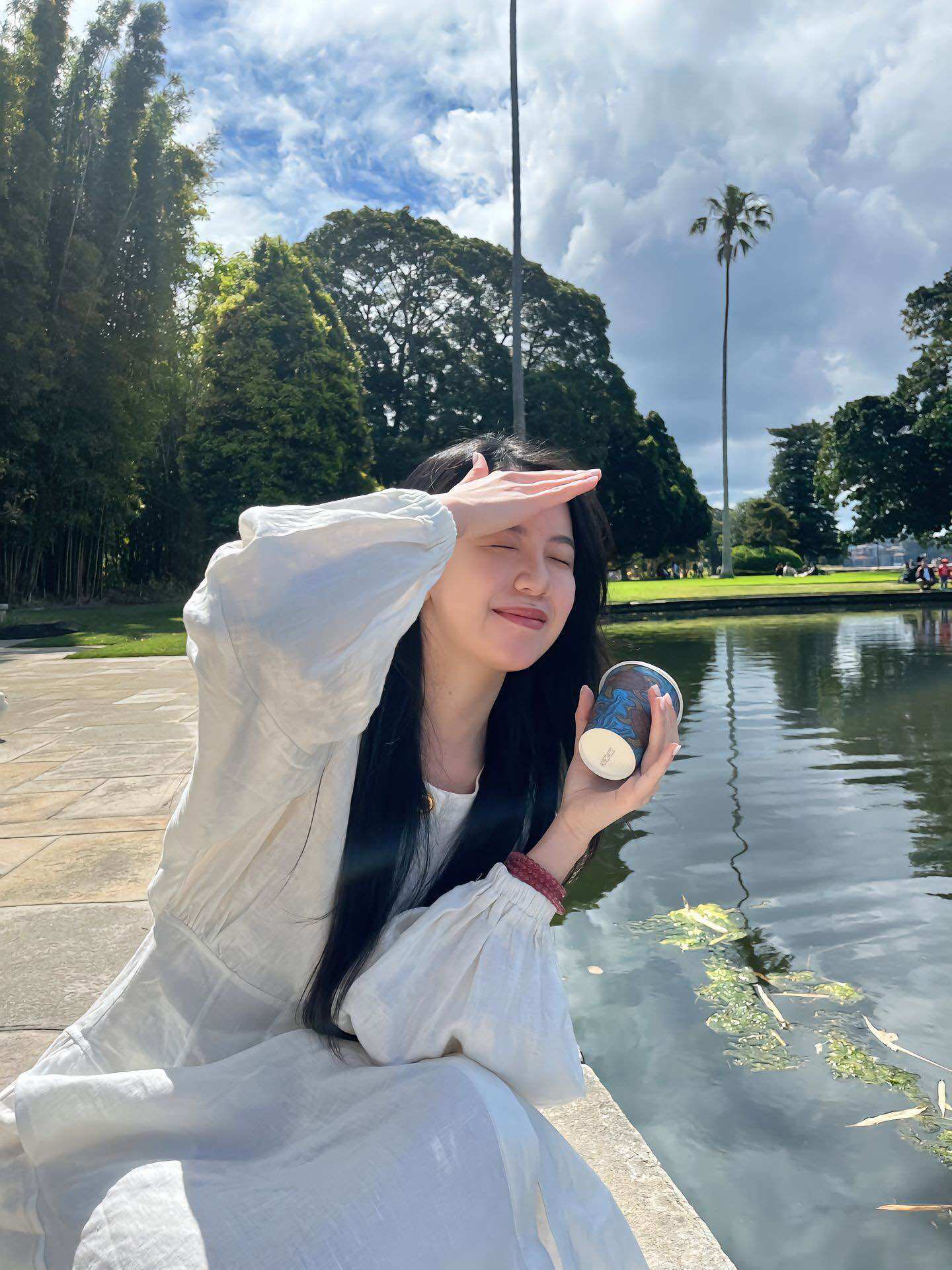 Váy sơ mi dáng dài tay phồng