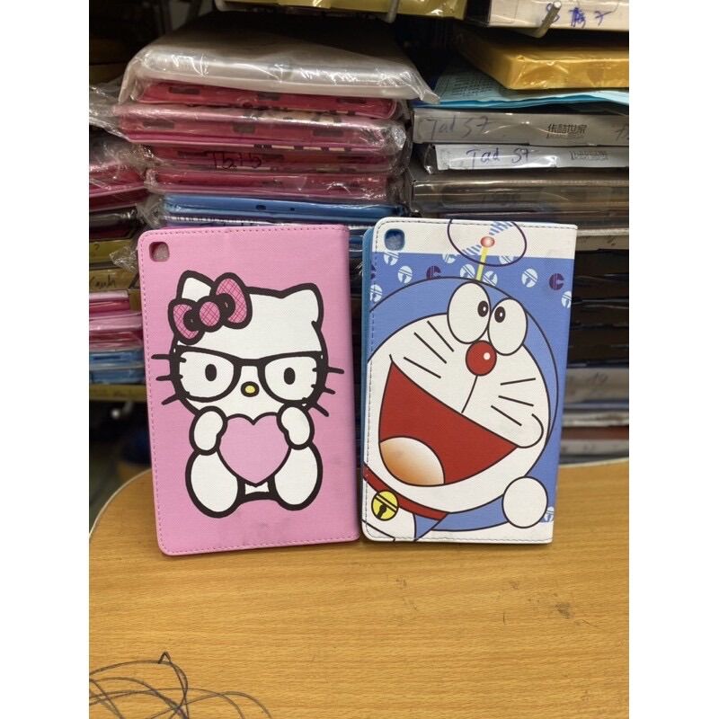 [Nhập RS0822 giảm 30k cho đơn 99k]ao da Sámung Tab A8 2019 8inch/ T295 in hình doremon kitty