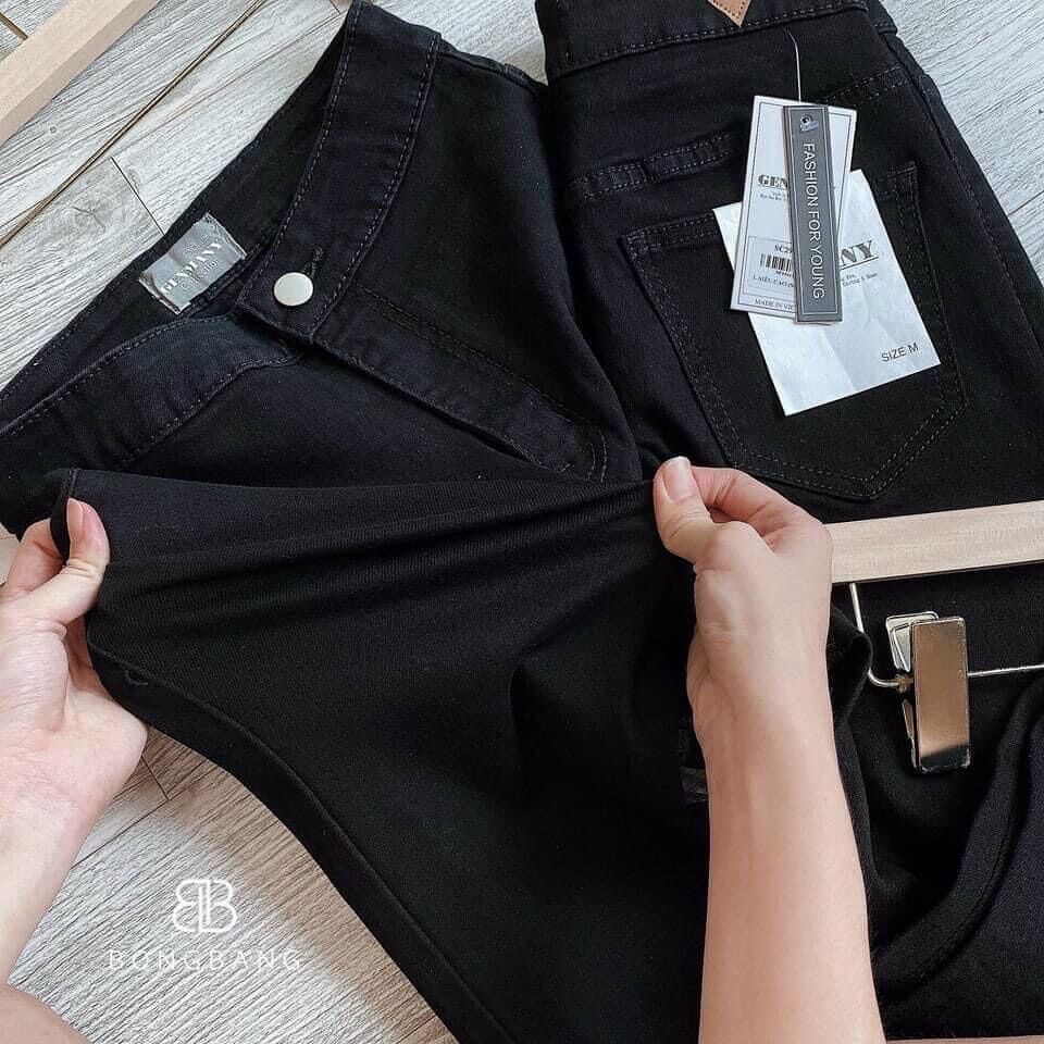 quần jean nữ 2 nút ( 1 nút ) cạp cao co dãn