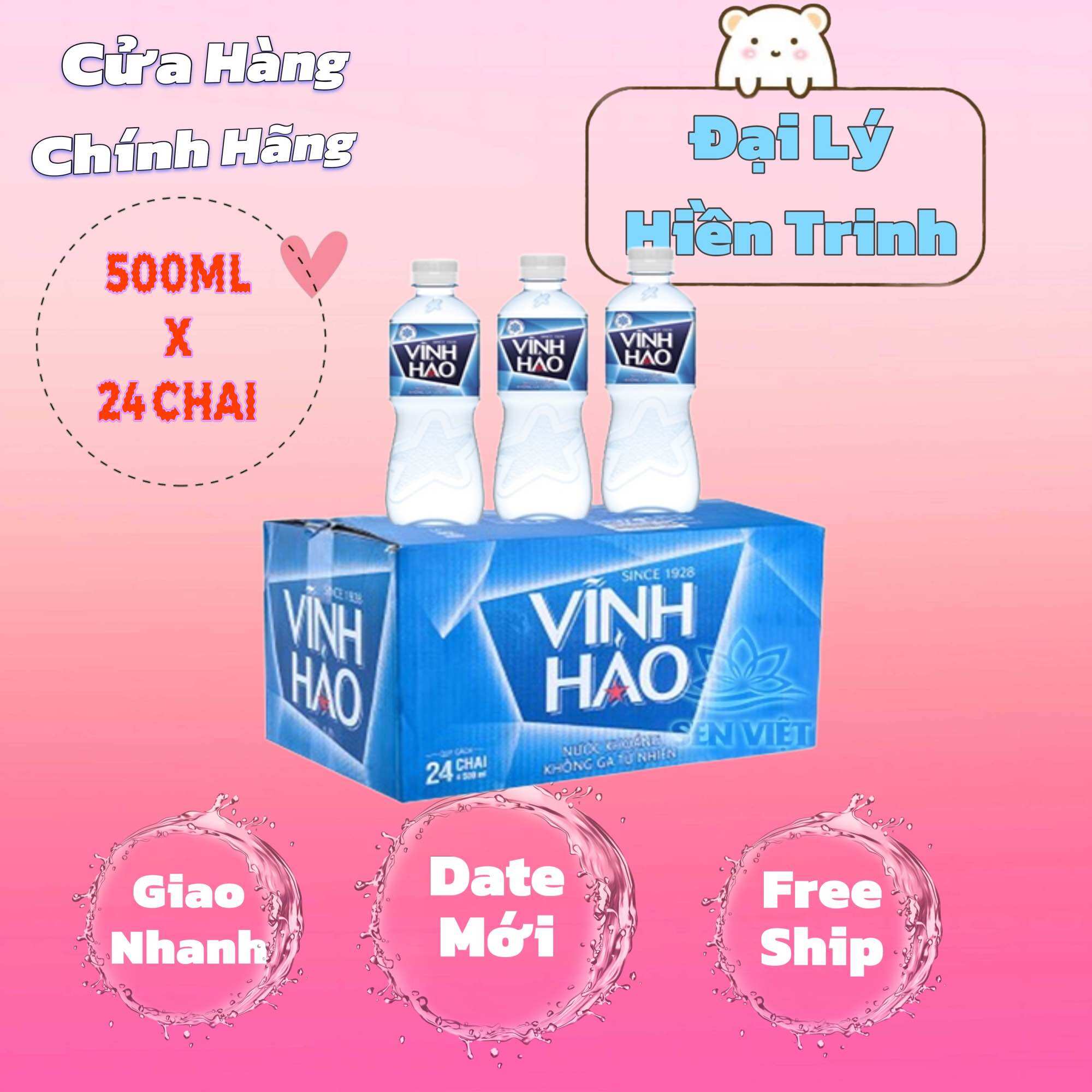 Nước Khoáng Vĩnh Hảo 500ml (24 chai