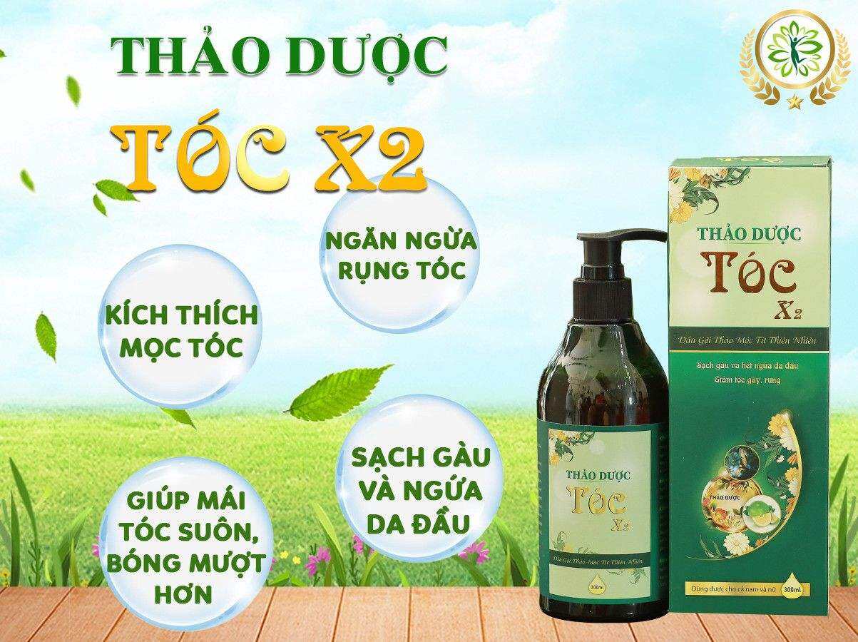 Dầu gội Th ả o D ược tóc X2 Lan Chi ( 2 trong 1) gội và xả: không ngứa, không gàu, mềm tóc, mượt tóc, khong rụng tóc