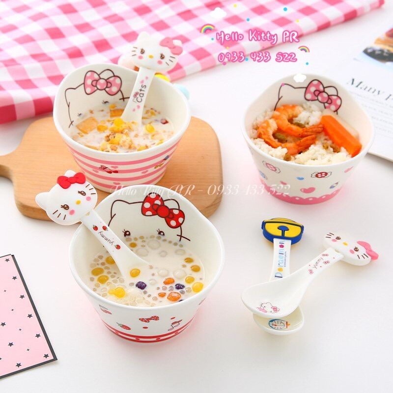 Tô sứ mini Hello Kitty - Doremon Doraemon