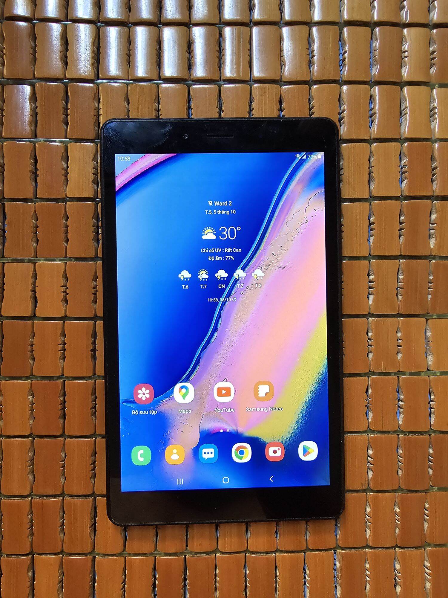 Samsung Tab A8 ( T295 ), màn 8.0 inch, lắp đc sim 4g + thẻ nhớ 128g alo như đt, pin trâu sóng khỏe