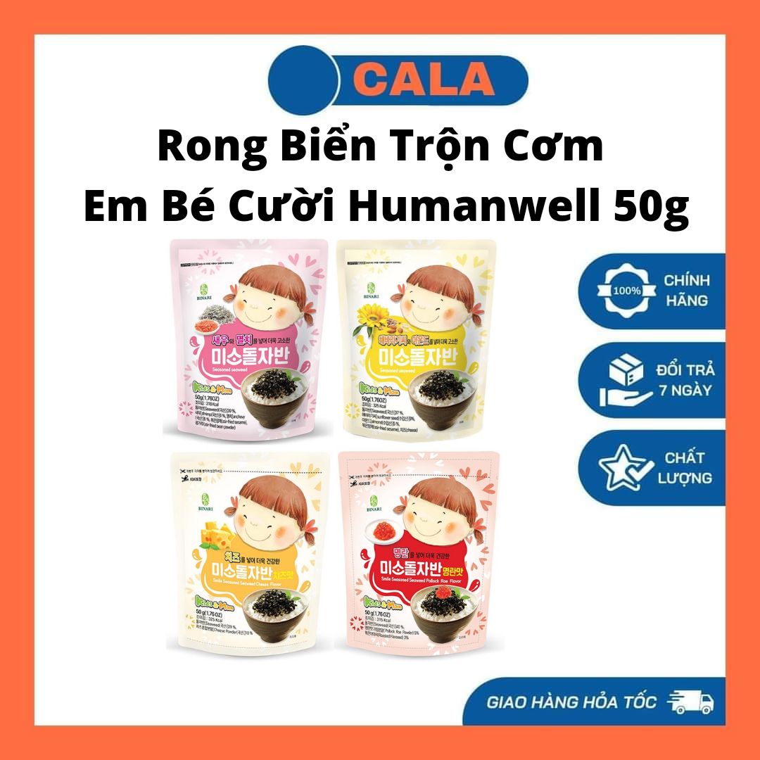 Rong biển trộn cơm em bé cười humanwell 50g