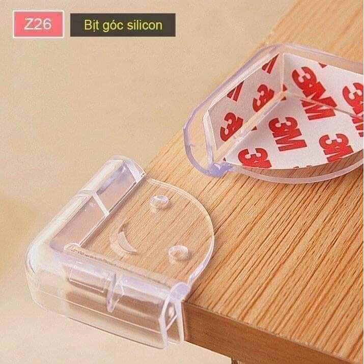 Set 4 miếng silicon bịt chụp góc bàn bảo vệ an toàn cho bé