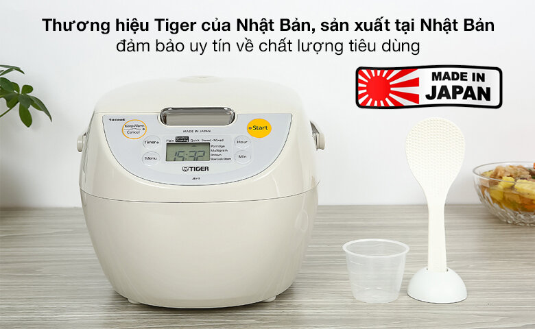 Nồi cơm điện tử Tiger 1.8 lít JBV-S18W hàng trưng bày chính hãng. sx tại nhật , bh 1năm