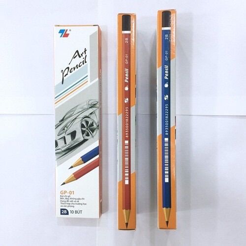 Hộp 10 Bút Chi Gỗ Thiên Long GP-01, GP-04 ( 2B,HB )
