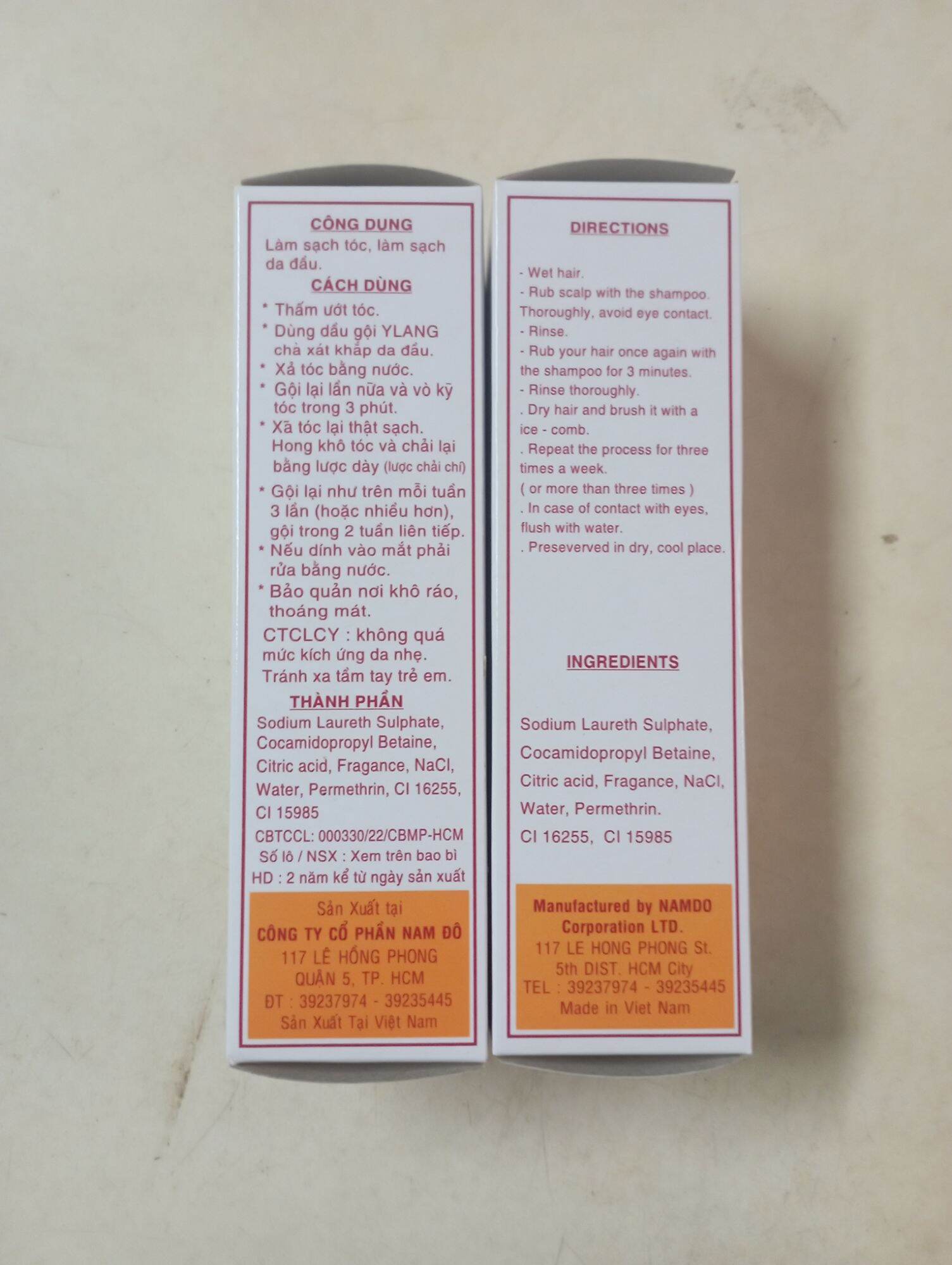 Combo 02 chai dầu gội trị chí (trị chấy) Y Lang