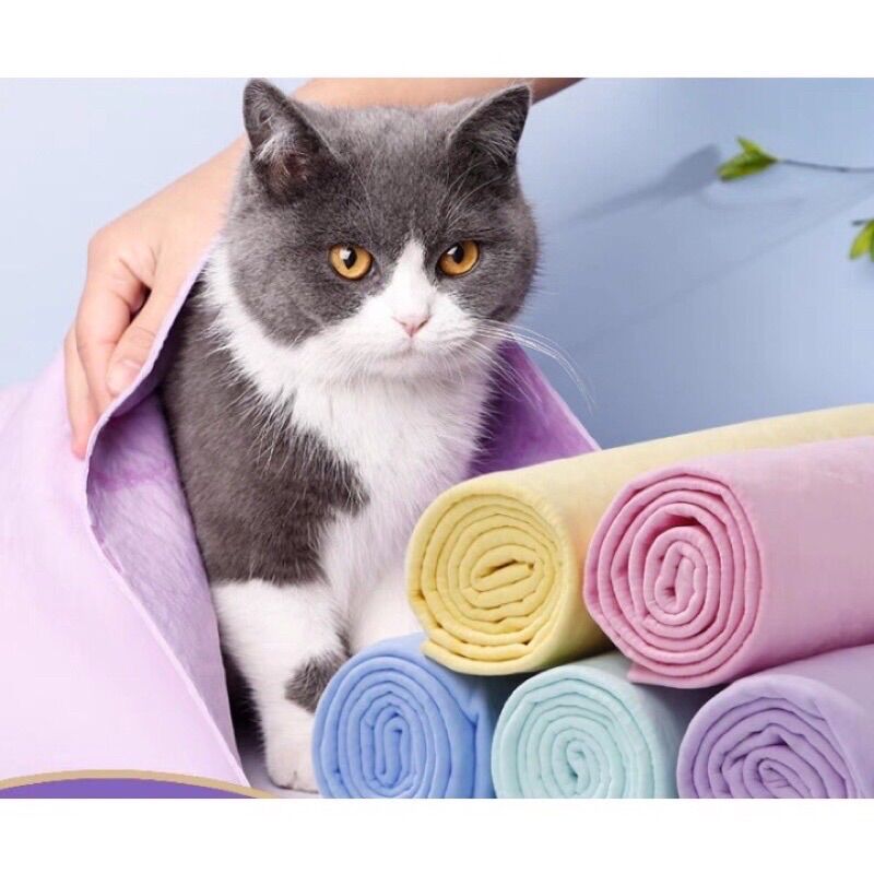 Khăn tắm siêu thấm cho thú cưng Clean Cham size lớn