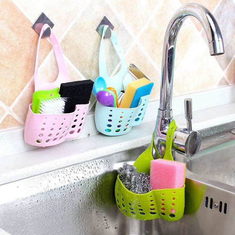 Giỏ lưới silicon treo bồn rửa chén bát - sumishop2019