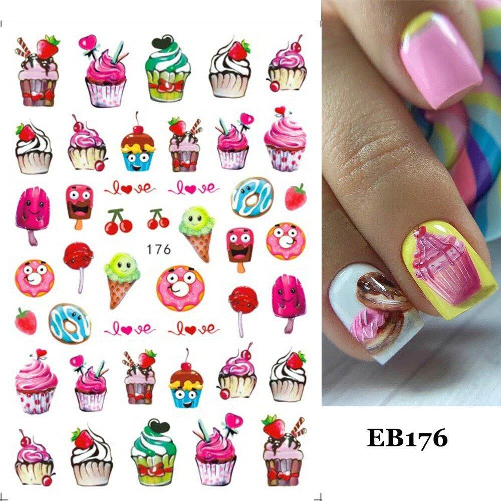 Sticker dán móng trang trí nail họa tiết hoa lá các kiểu