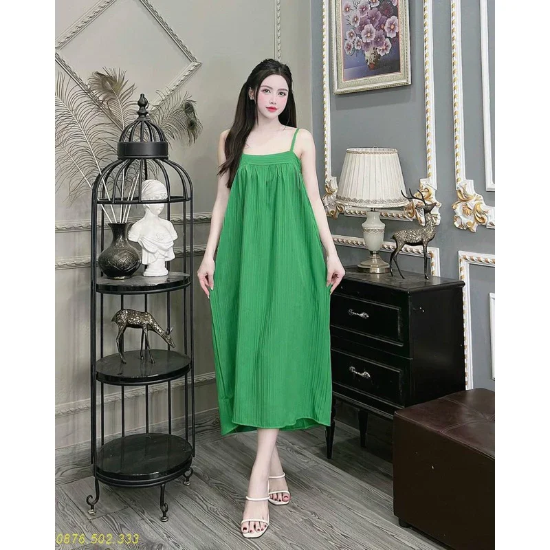 Đầm Ngủ 2 Dây  Cho Nữ Chất Lụa Hàn Châu Mát Mẻ  - M70