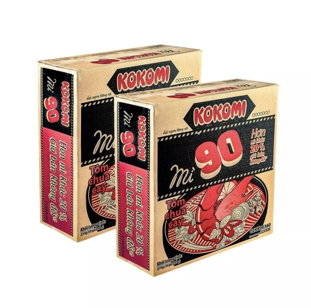 Thùng 30 gói mì kokomi 90g