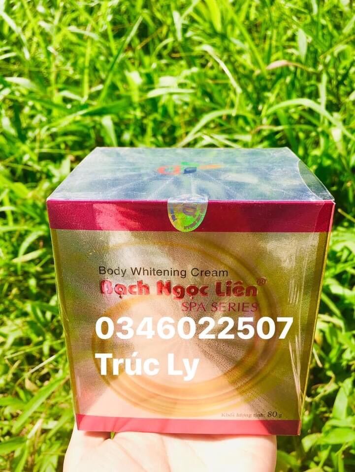 Kem Bạch Ngọc Liên màu Hồng dưỡng trắng da body hộp 80gram