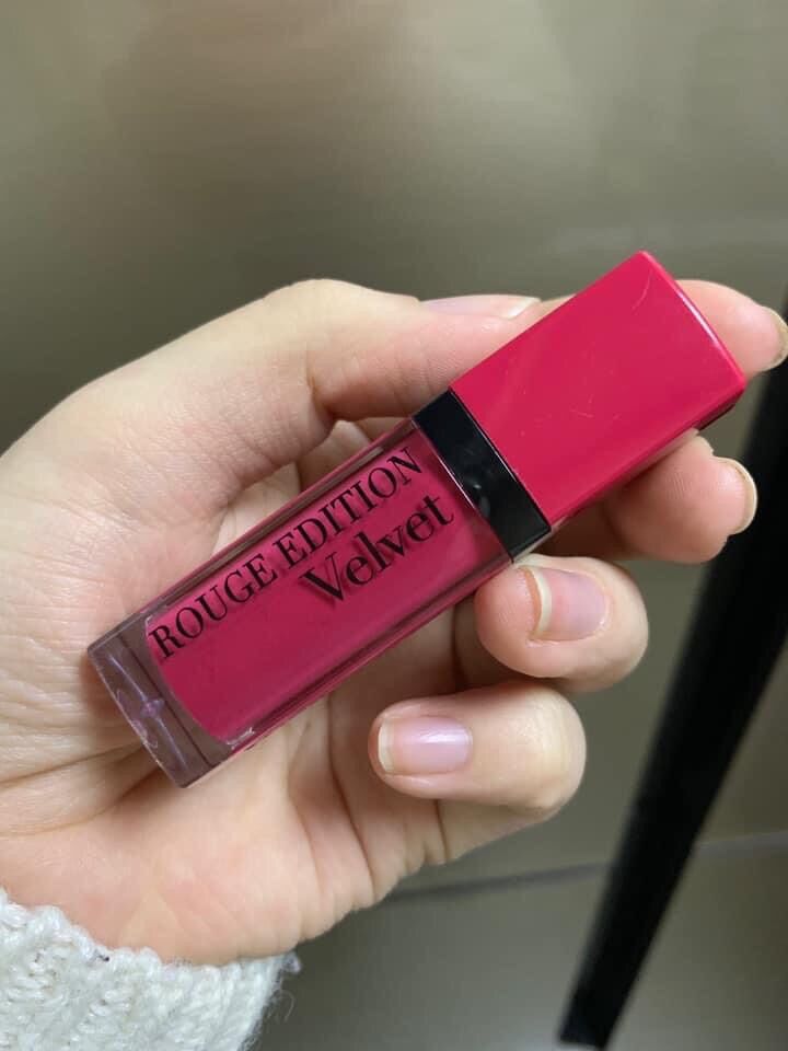Son bourjois velvet màu 02 tone hồng đỏ