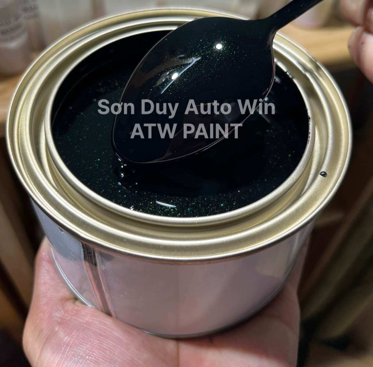 Sơn Đen pha lê lá 2K - Sơn ô tô, xe máy lon 250g