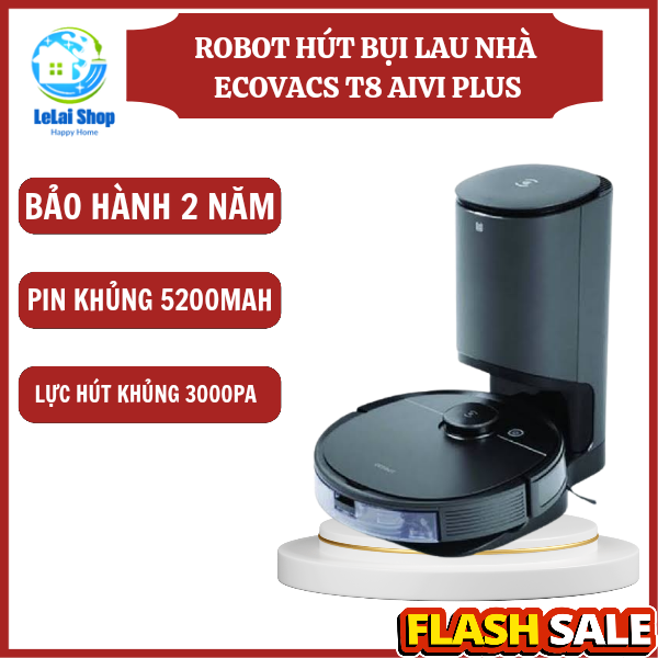 Robot hút bụi lau nhà Ecovacs Deebot T8 Aivi Plus B