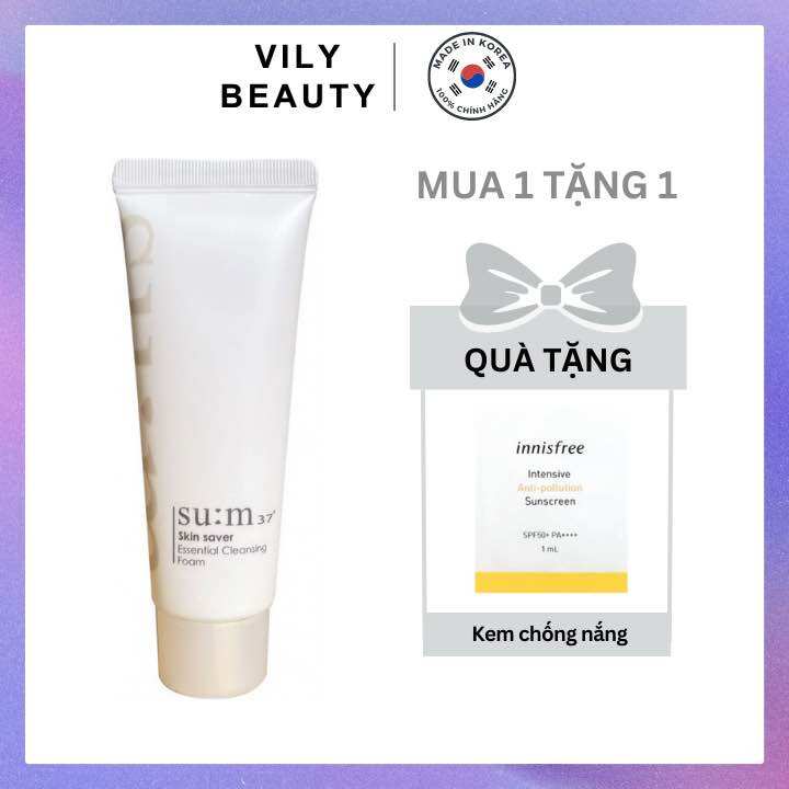 Sữa rửa mặt làm sạch sâu Su:m37 Skin Saver Essential Cleansing Foam 40ml