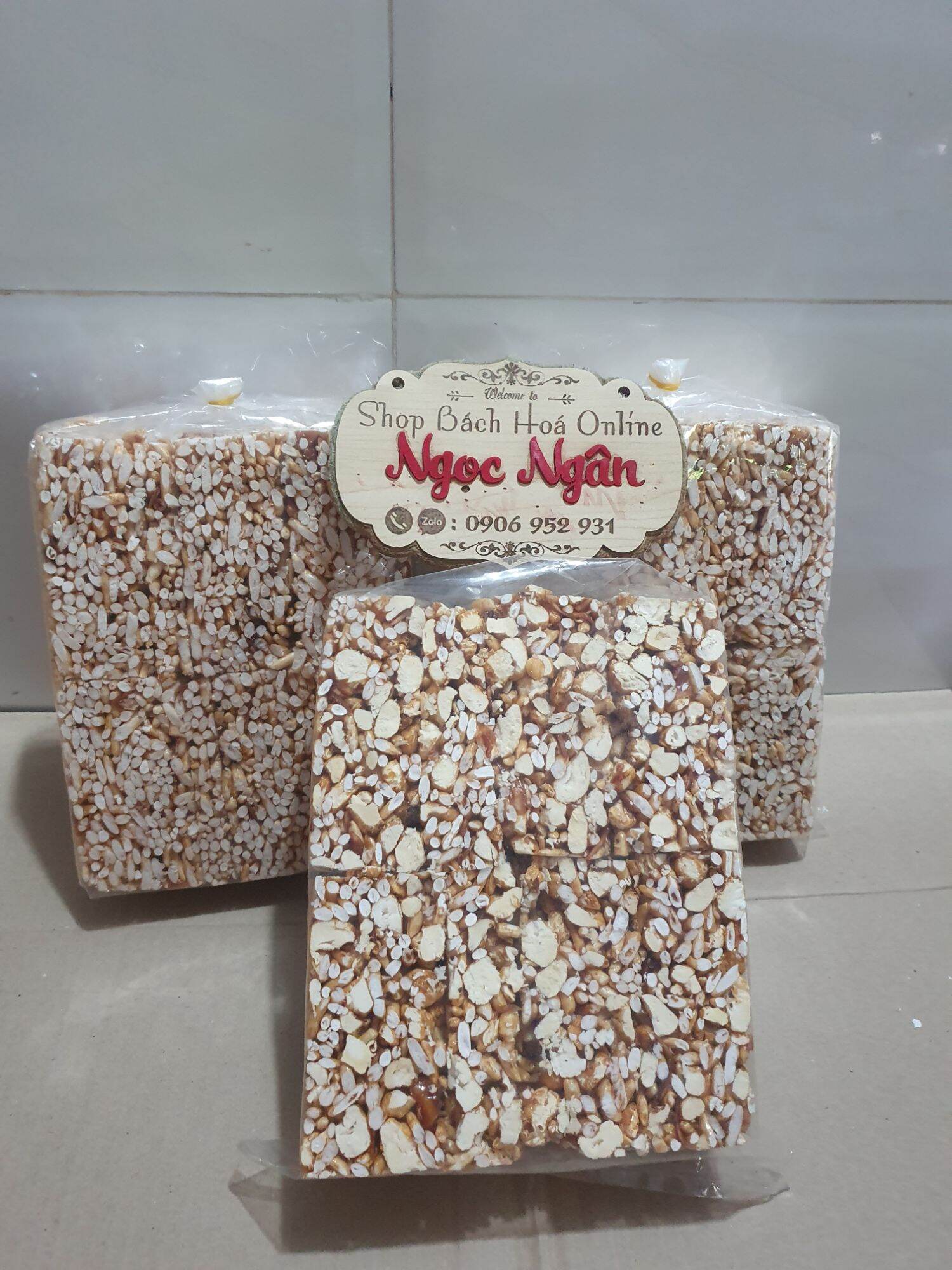 combo 2 gói cốm và 1 gói bắp ngào đường thơm ngon