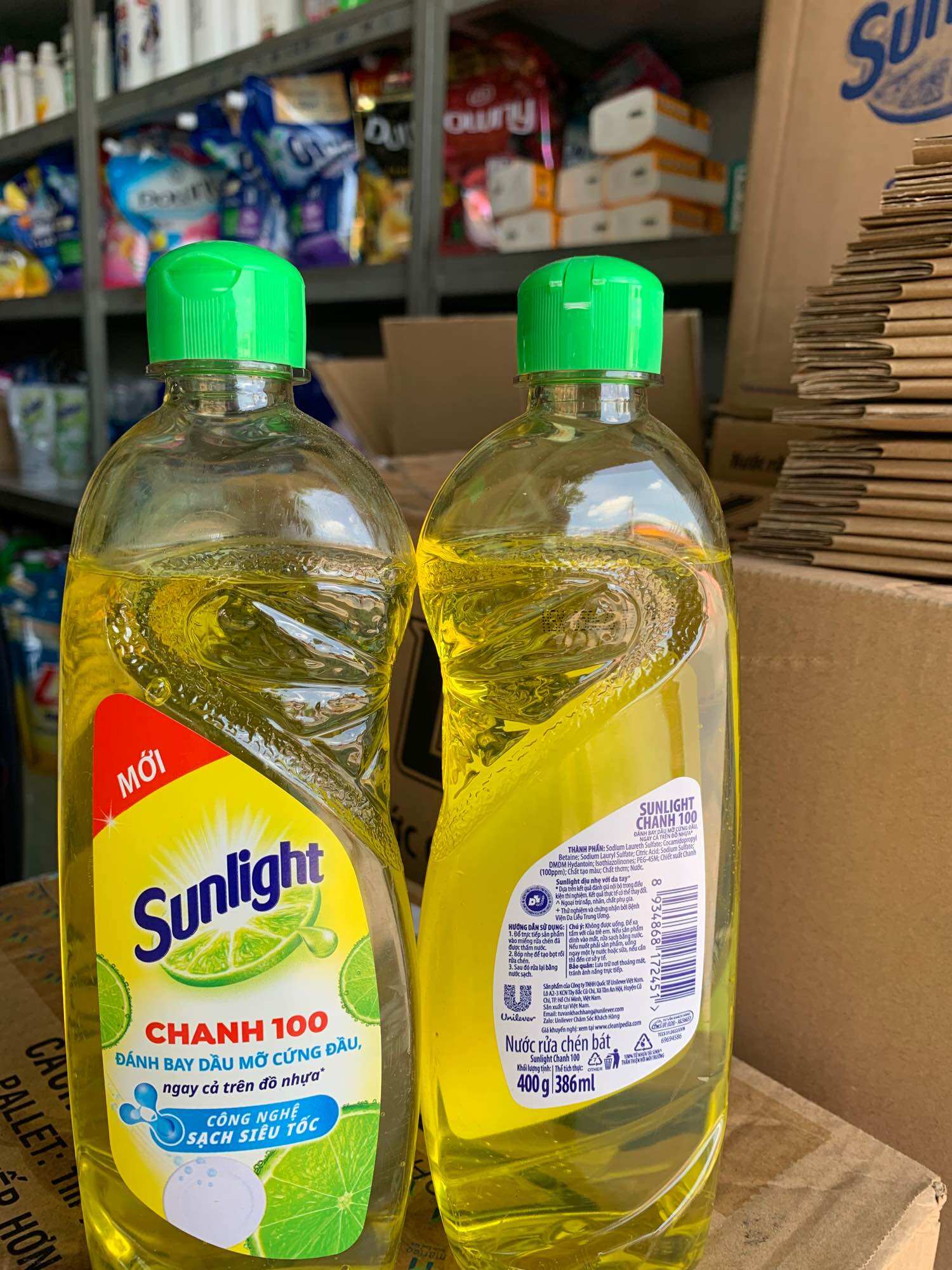 Nước rửa chén Sunlight chanh chai 400g