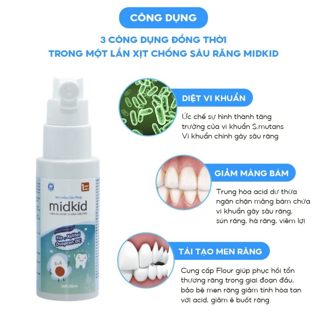 XỊT CHỐNG SÂU RĂNG MIDKID