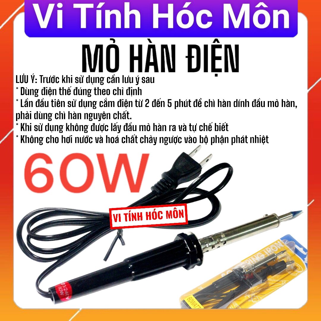 Mỏ hàn 60w đl cán đen đúc cứng cáp