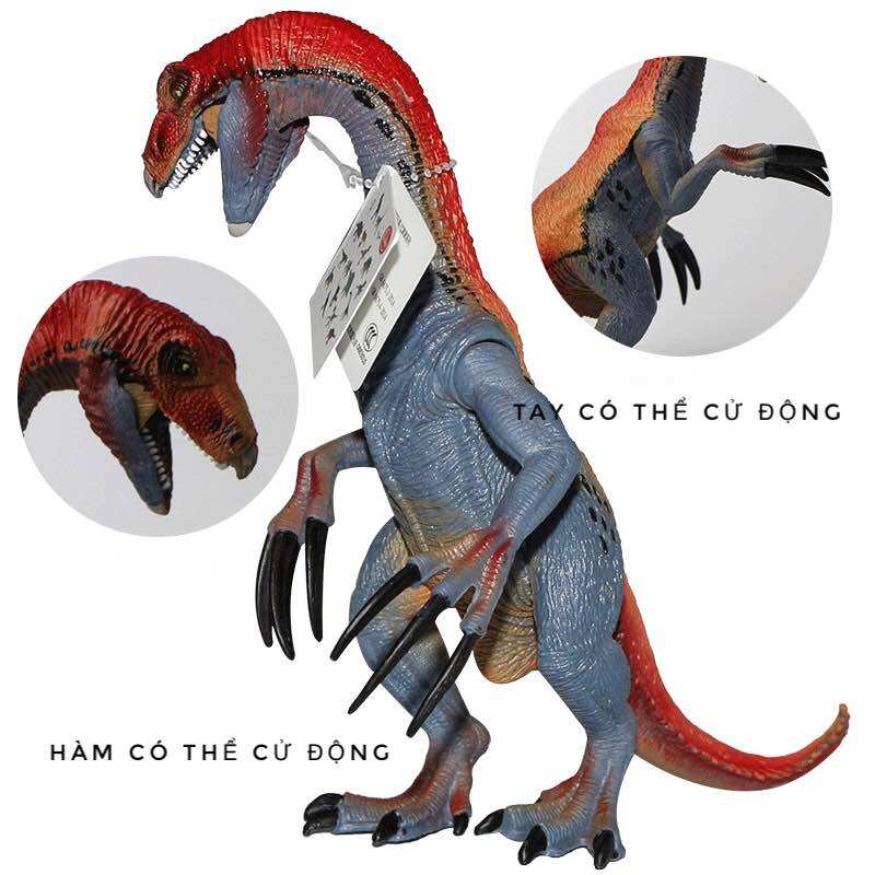 Mô hình khủng long siêu thực Therizinosaurus Gập Được Hàm Cử Động Tay - Đồ Chơi Khủng Long Bạo Chúa
