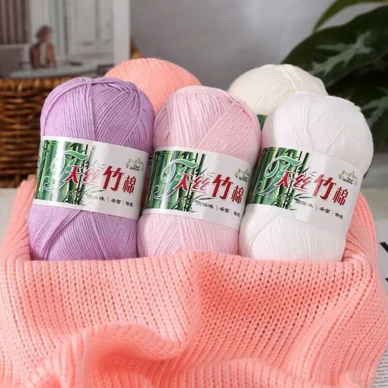 Sợi Len Cotton Lyocell Tre Than Hoạt Tính Thân Thiện Với Môi Trường Dùng Để Móc Len Đan Len Sợi Mềm Mịn Cho Quần Áo Trẻ Em Mùa Hè